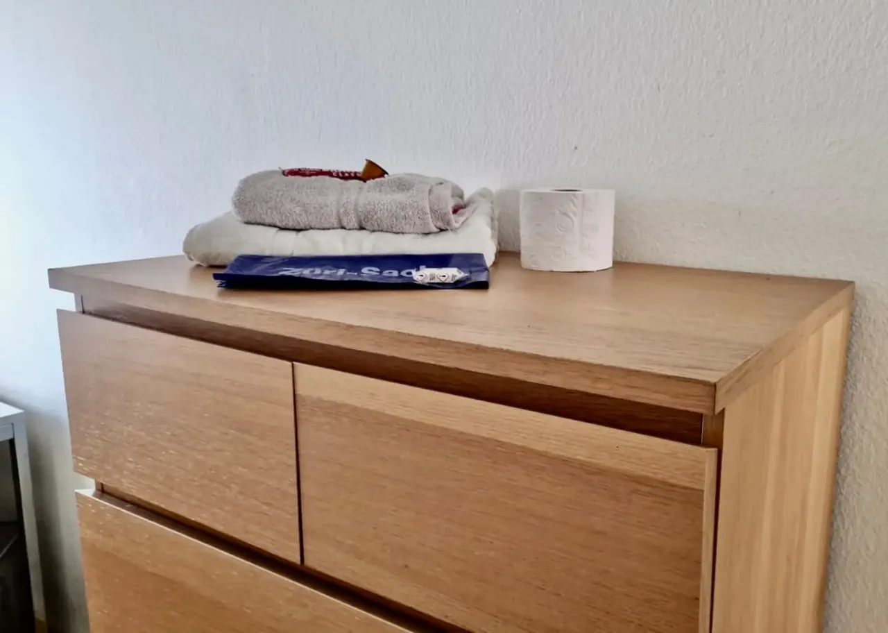 Cameră single liniștită într-un apartament de business partajat, cu terasă mare și priveliște – thumbnail 12