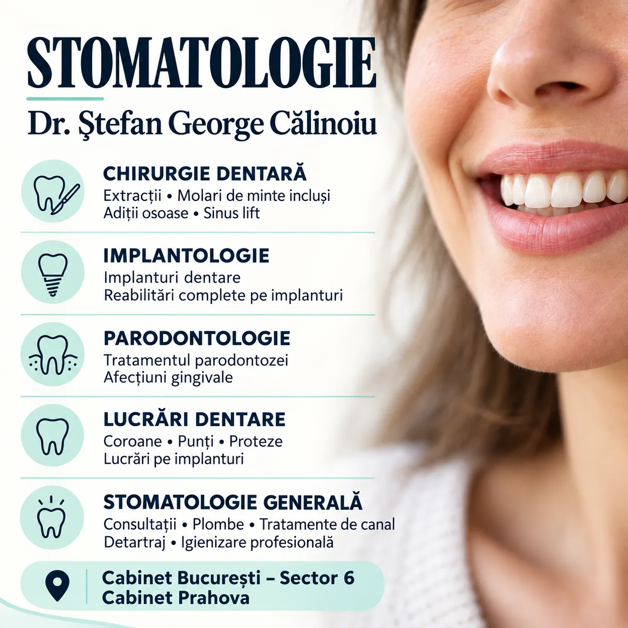 Stomatologie și implanturi dentare | Prahova și București