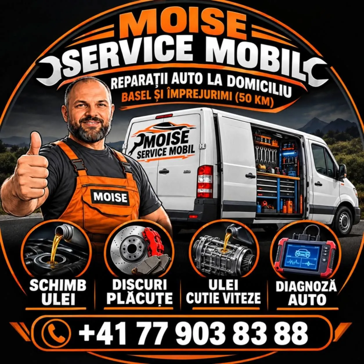 Servis mobil în zona la Basel 50 km raza .