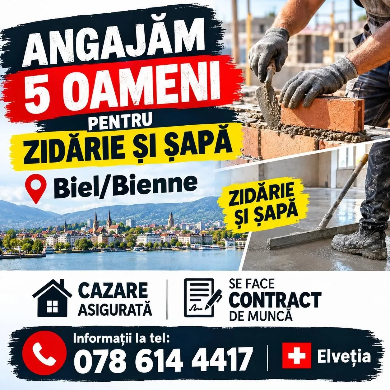 Căutăm constructori Zidari Șapă Acoperișuri – photo 1