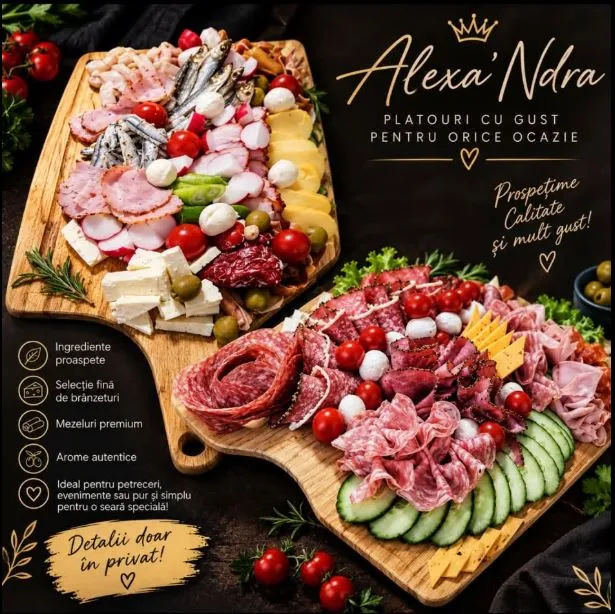 Platters with flavor, carefully prepared for special moments