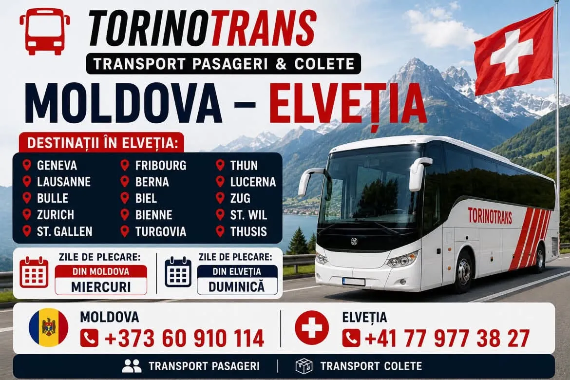 TORINO TRANS – Moldova ⇄ Elveția