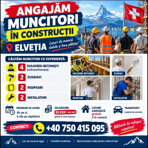 Angajam muncitori cu experiență – photo 1